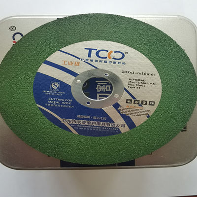 kwaliteit  72m/S Abrasive Cut Off Wheel Inox Stainless Steel Side Grinder Disc 107x1.2x16mm fabriek